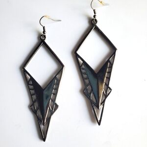 Vintage 1980s Retro Dangle Earrings